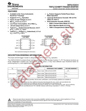 SN74LVC3G14DCURE4 datasheet  